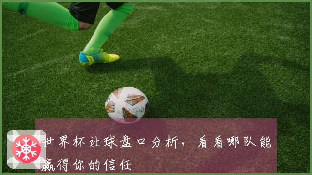 世界杯让球盘口分析，看看哪队能赢得你的信任